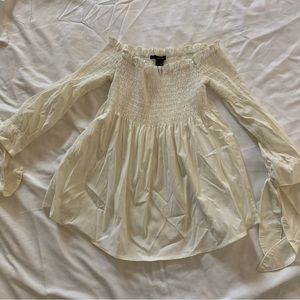 White Off the Shoulder Forever 21 Top